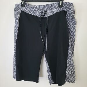 Columbia PFG Tidal Board Shorts Swim Water Fishing Womens Sz XL 11L Black